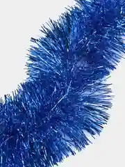 Синий мишура новогодняя, однотонная