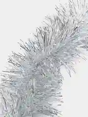 Серебряный мишура новогодняя, однотонная