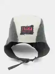 Тёмно-серый шапка-ушанка для бани, мужская