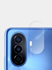 Стекло на камеру телефона BROSCORP Nova Y70/Y70 Plus/Y71, Honor X8 прозрачное закаленное