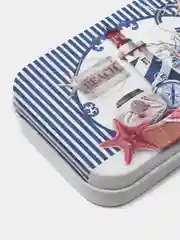 Шкатулка детская "Морские путешествия", металлическая, прямоугольная, 9,8 х 6,2 х 2
