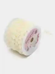 Жемчуг на нитях, плоский, 10 мм, 9*1 м, цвет молочный