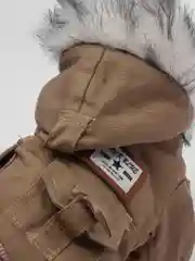 Бежевый куртка для собак, комбинезон зимний, теплый