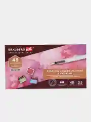 Акварель художественная BRAUBERG ART PREMIERE, кюветы, 48 цветов