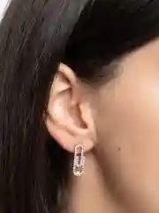 Золотой серьги Скрепка