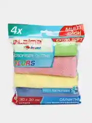 Салфетка из плотной микрофибры 30х30см "MULTI PACK PRO COLOUR 30" КОМПЛЕКТ 4шт LAIMA