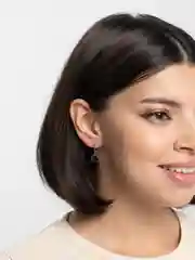 Серебряный серьги Сердце металлическое