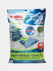 Вакуумные пакеты с клапаном для хранения вещей КОМПЛЕКТ 8шт, НАСОС в комплекте, LAIMA HOME