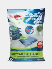 Вакуумные пакеты с клапаном для хранения вещей КОМПЛЕКТ 8шт, НАСОС в комплекте, LAIMA HOME