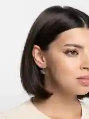 Серебряный серьги Бабочки металлические на кольце