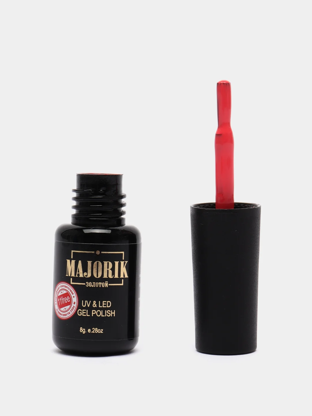 Розовый гель лак, гель-лак для ногтей Majorik Kapsula 53 8g, розовый ягодный коралл