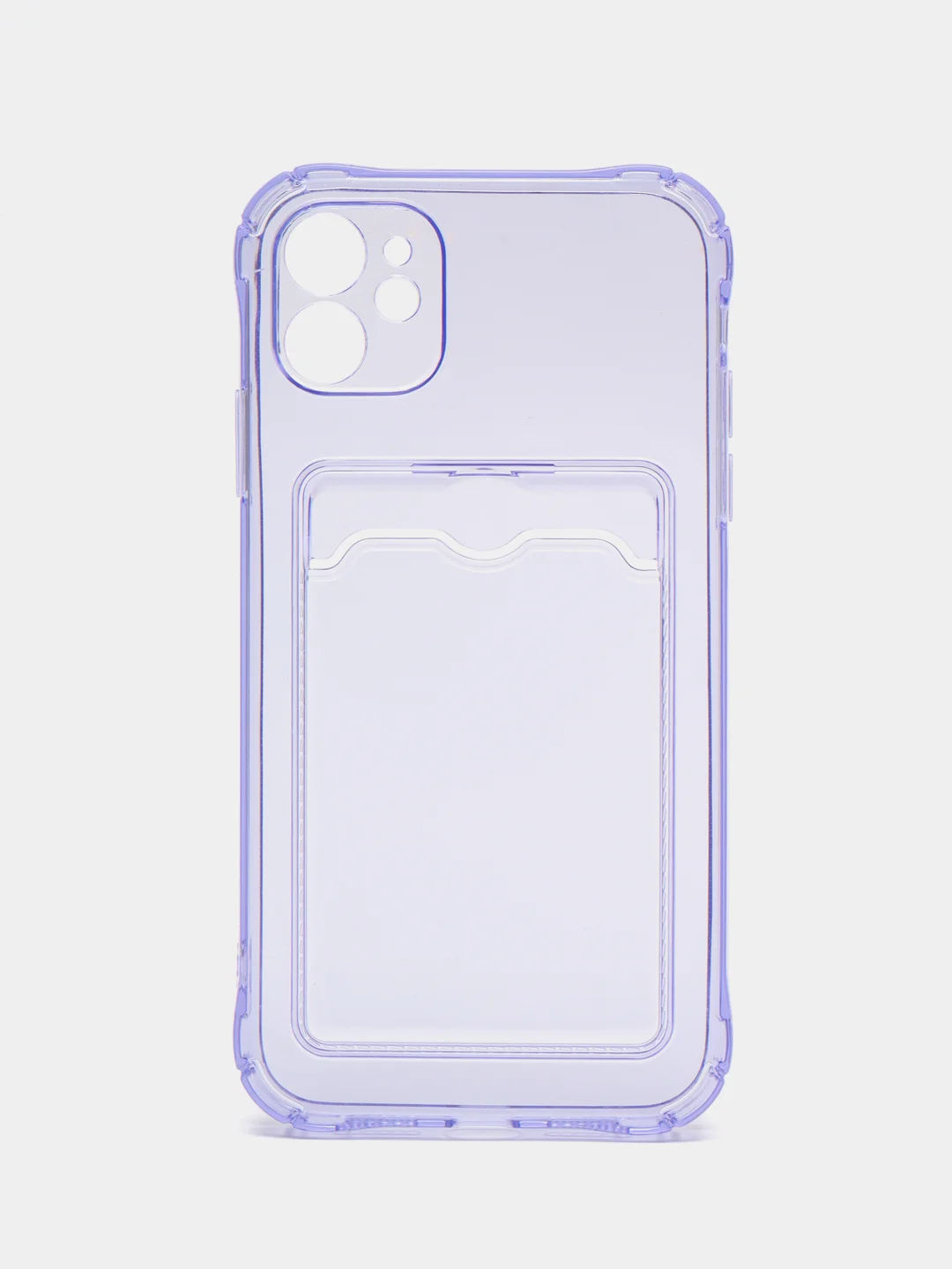 Лавандовый чехол для iPhone XR, 11, 12, 13, 14, Pro, Pro Max, 7, 8+, с карманом для карт, прозрачный
