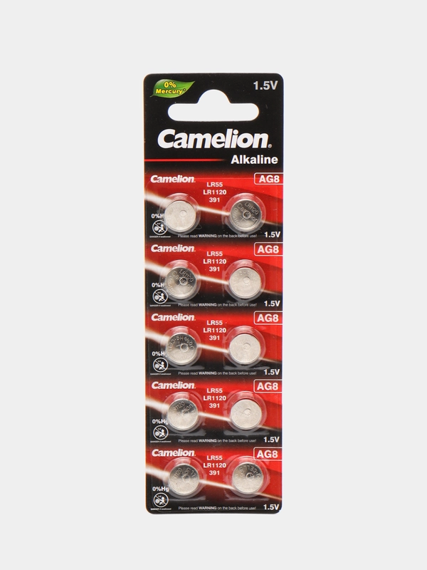 Батарейка Camelion G8, AG8, LR1120, LR55, 191, SR1120W, GP91A, 391