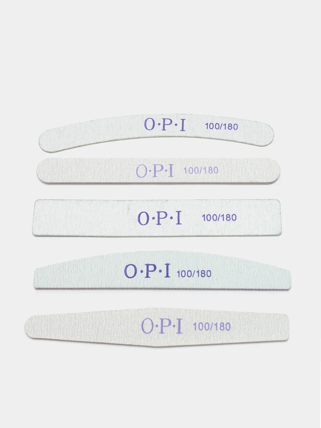 Серебряный пилка для ногтей OPI 100/180, 5 видов прямая лодочка