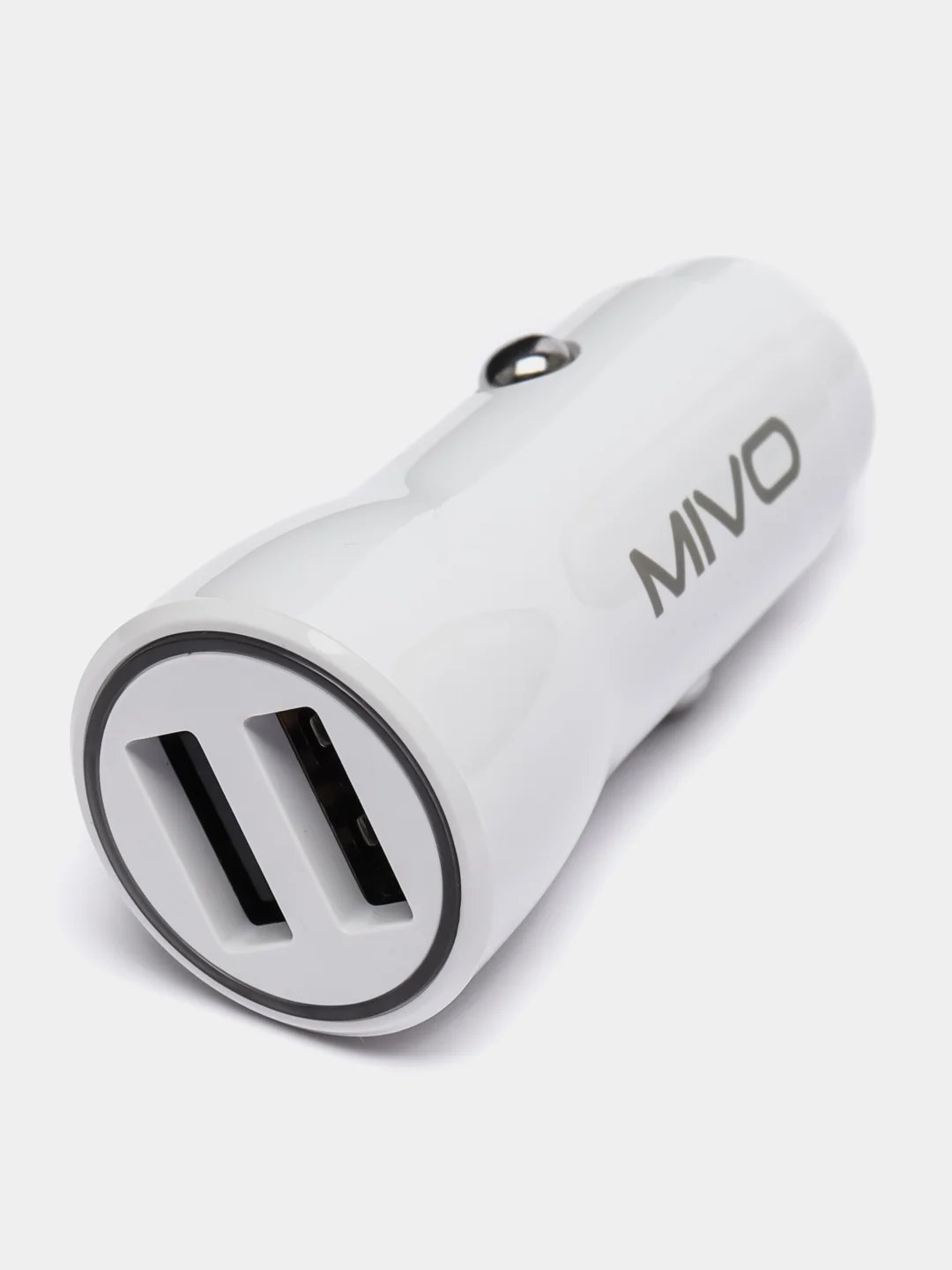 Белый автомобильное зарядное устройство, 2 USB, 2,4А