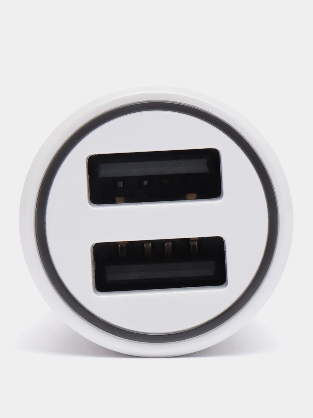 Белый автомобильное зарядное устройство, 2 USB, 2,4А