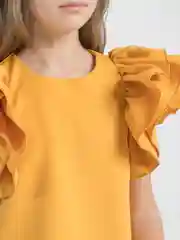 Голубой блузка для девочки, праздничная, нарядная,школьная