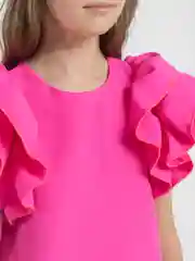 Фуксия блузка для девочки, праздничная, нарядная,школьная