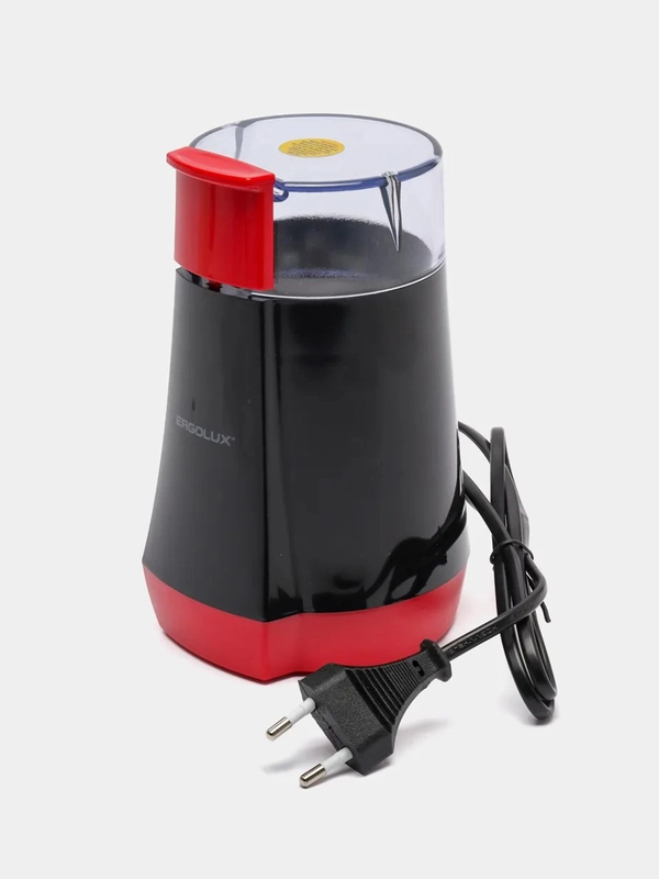 Кофемолка ERGOLUX ELX-CG02-С43, 130Вт, черно-красная
