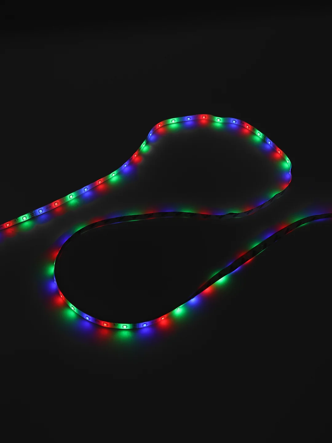 Светодиодная лента, 5 метров, 12 режимов, пульт и блок питания, RGB LED