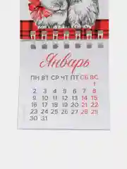 Коричневый мини-календарь 2024 года "Дракон", настольный, отрывной, на спирали