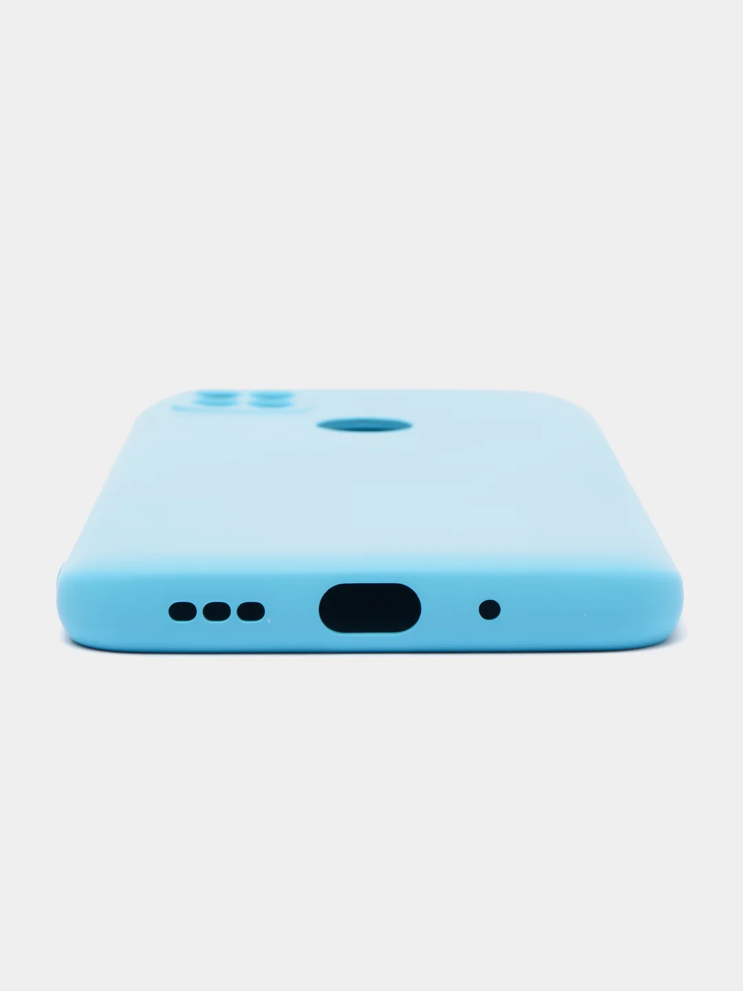 Голубой чехол Silicone Cove Xiaomi Redmi 9C, Redmi 9C NFC, Redmi 10A силиконовый, с закрытым низом