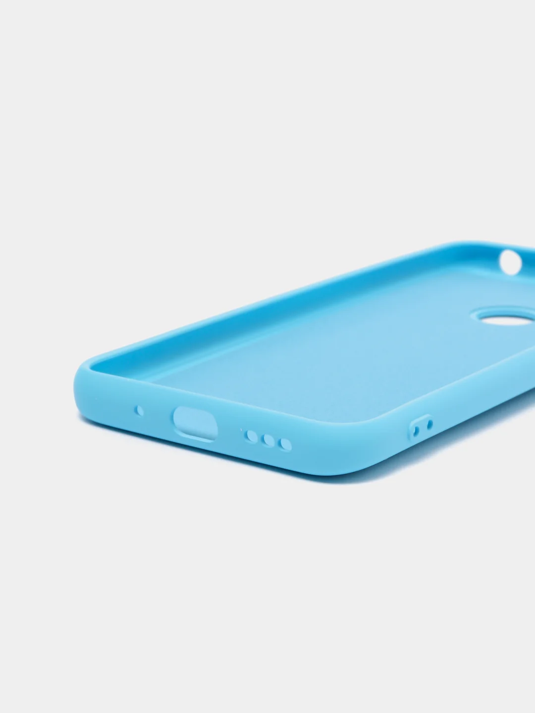 Голубой чехол Silicone Cove Xiaomi Redmi 9C, Redmi 9C NFC, Redmi 10A силиконовый, с закрытым низом