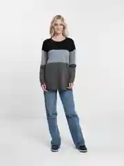Черный свитшот в полоску LaFemme