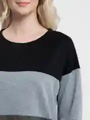 Черный свитшот в полоску LaFemme