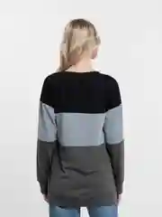 Черный свитшот в полоску LaFemme
