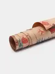 Кораллово-розовый бумага упаковочная, 1шт и 5шт в упаковке новогодняя, крафт