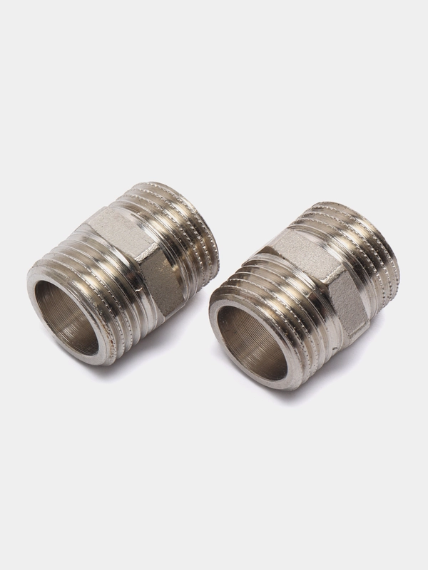 Ниппель сантехнический STOUT - 1/2"x1/2"(15 диам.)упаковка 2 штуки