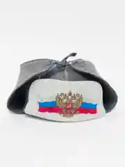 Тёмно-серый шапка-ушанка для бани, мужская