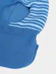 Синий меланж шлем для мальчика утепленный