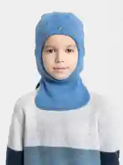 Синий меланж шлем детский утепленный