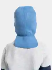 Синий меланж шлем детский утепленный