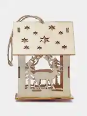 Горчичный новогодняя елочная игрушка со светом