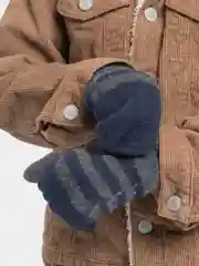 Синий варежки двойные, с начесом внутри, для мальчика
