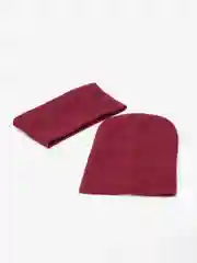 Багровый комплект шапка и снуд унисекс