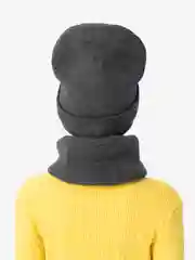 Угольный комплект шапка и снуд унисекс