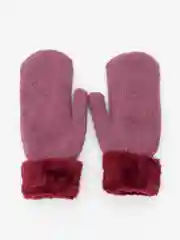 Бордовый варежки женские зимние двухслойные утолщенные шерстяные с возможностью удлинения, 8 цветов