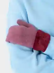 Бордовый варежки женские зимние двухслойные утолщенные шерстяные с возможностью удлинения, 8 цветов