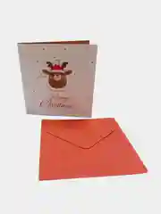 Белый новогодняя открытка с конвертом