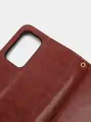 Коричневый кожаный PU чехол-книжка Xiaomi  Poco M4 Pro 5G / Redmi Note 11T 5G