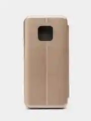 Золотой чехол-книжка на Huawei Mate 20, 20 Pro, 20 Lite, из экокожи, с карманом для карт