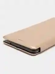 Золотой чехол-книжка из экокожи с карманом на Samsung Galaxy A8 Star, A9 Star