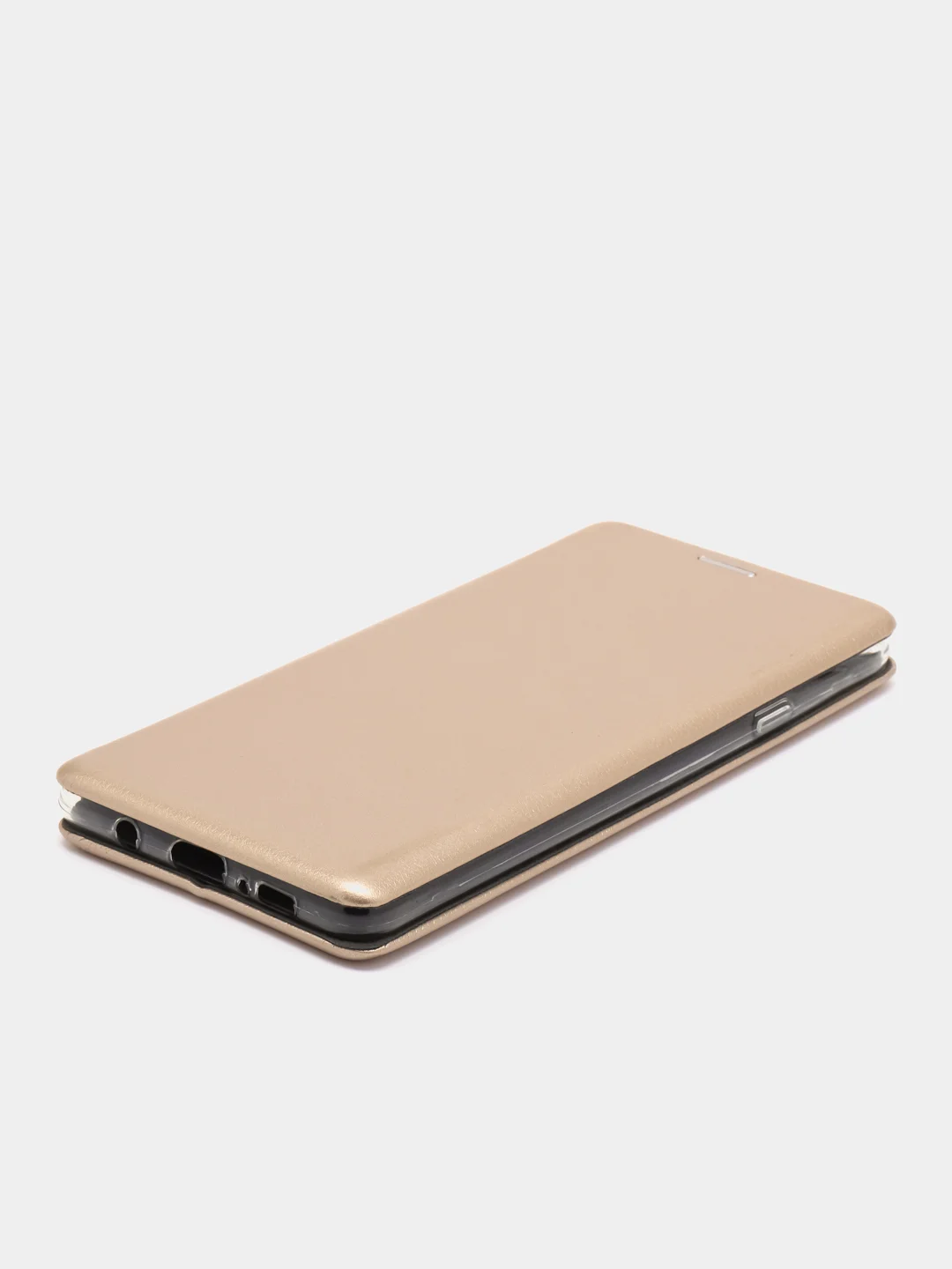 Золотой чехол-книжка из экокожи с карманом на Samsung Galaxy A8 Star, A9 Star