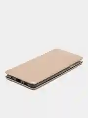 Золотой чехол-книжка из экокожи с карманом на Samsung Galaxy A8 Star, A9 Star