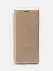 Золотой чехол-книжка из экокожи с карманом на Samsung Galaxy A8 Star, A9 Star