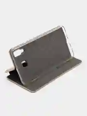 Золотой чехол-книжка из экокожи с карманом на Samsung Galaxy A8 Star, A9 Star